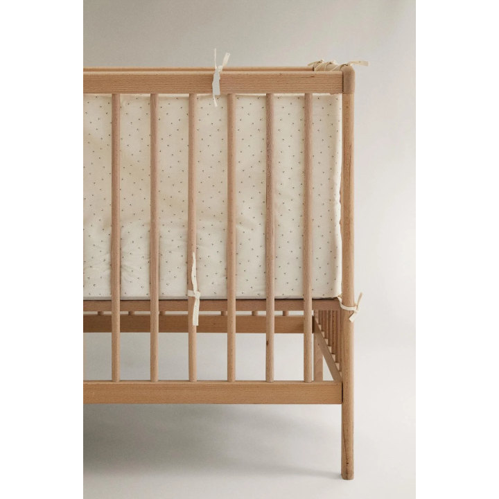 FLORAL BABY COT BUMPER COVER