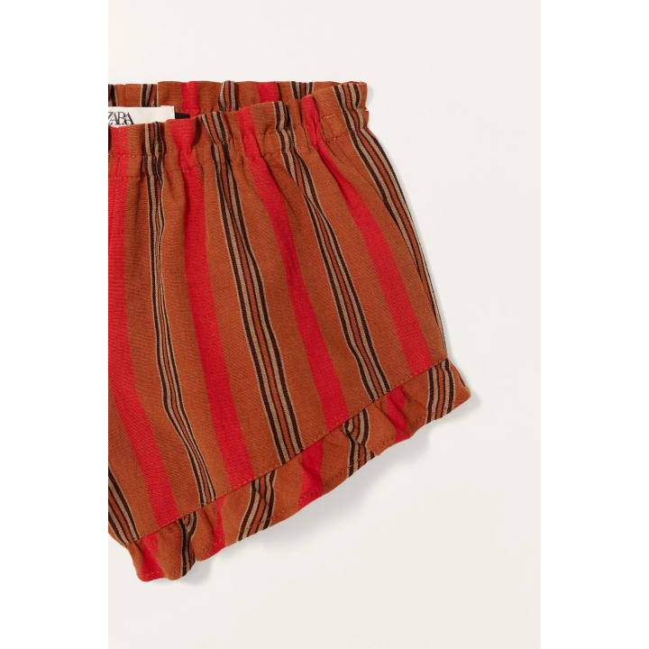 Оборчатые полосатые бермуды limited edition