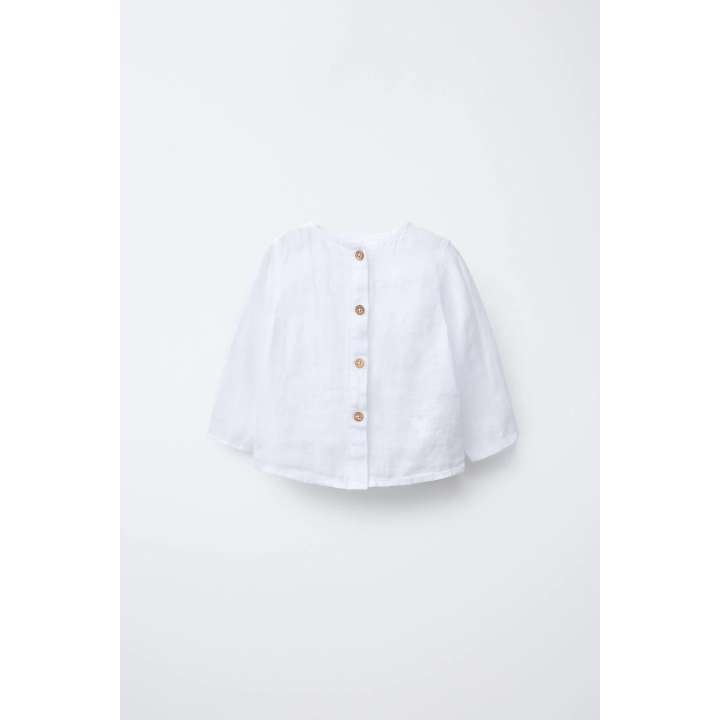 ОДНОТОННАЯ ЛЬНЯНАЯ РУБАШКА