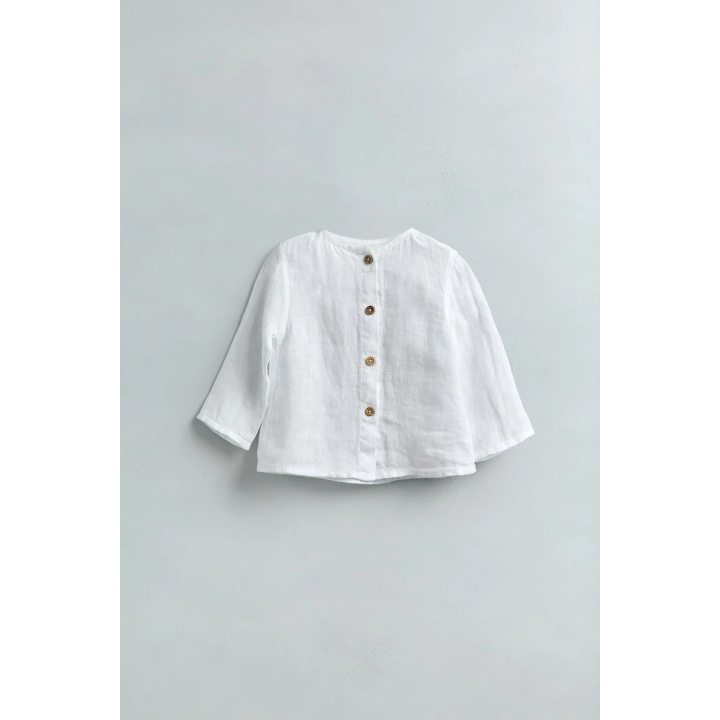 ОДНОТОННАЯ ЛЬНЯНАЯ РУБАШКА