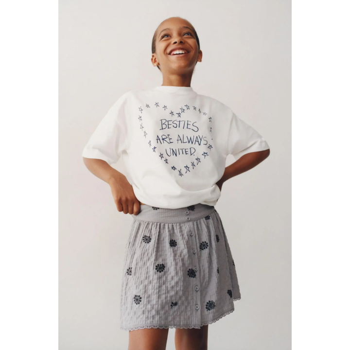 ЮБКА ТЕКСТУРНАЯ С ВЫШИВКОЙ