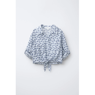 РУБАШКА С ПРИНТОМ В ВИДЕ УЗЛА