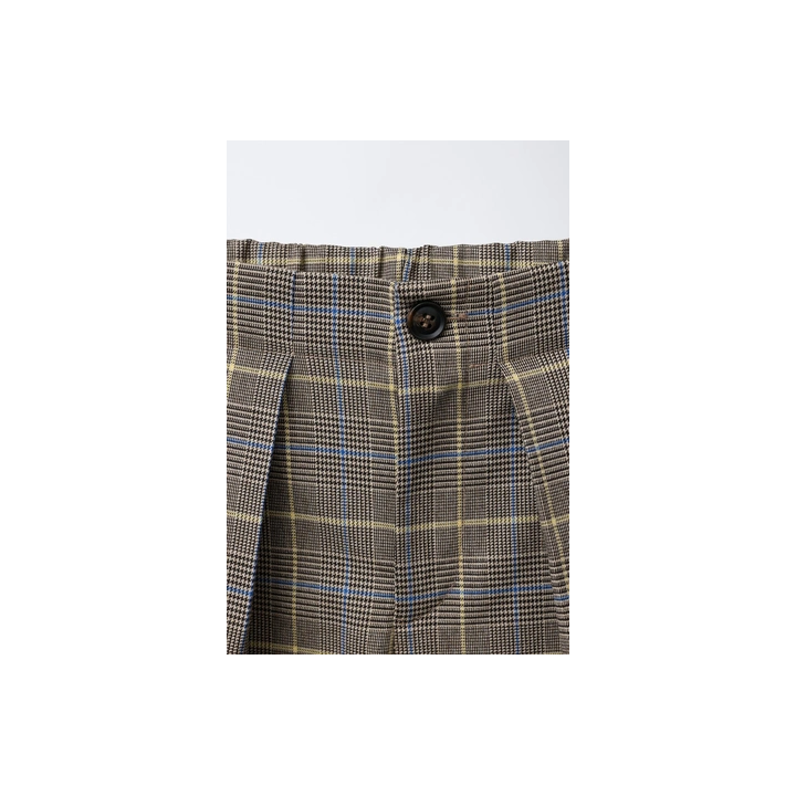 БРЮКИ BARREL В КЛЕТКУ С ЗАЩИПАМИ