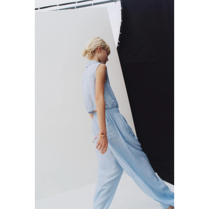 БРЮКИ ИЗ ЖАТОЙ ТКАНИ