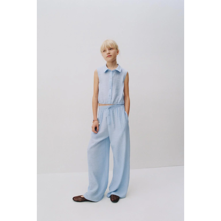 БРЮКИ ИЗ ЖАТОЙ ТКАНИ