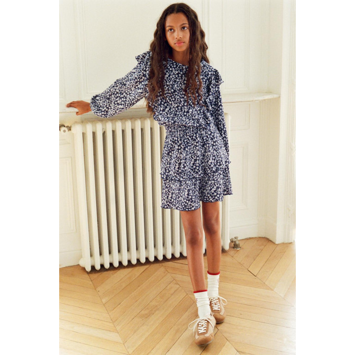 ПЛАТЬЕ ИЗ МУСЛИНА С ЦВЕТОЧНЫМ ПРИНТОМ