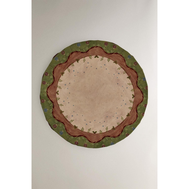 Хлопковый скатерть с новогодним принтом