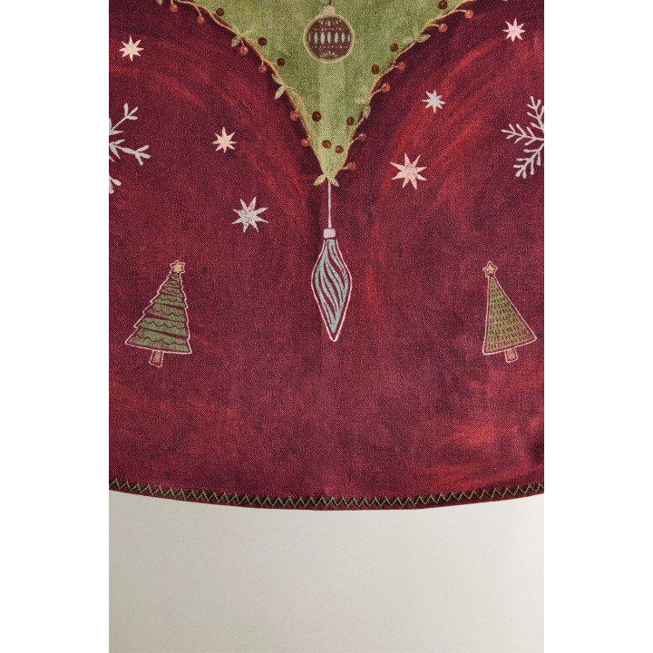 Хлопковый скатерть с новогодним принтом