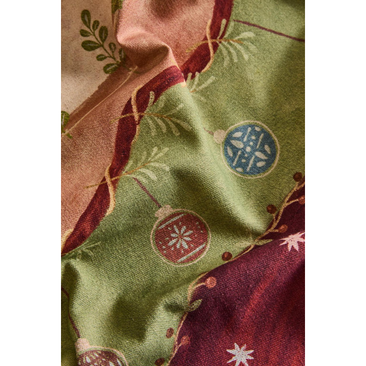 Хлопковый скатерть с новогодним принтом