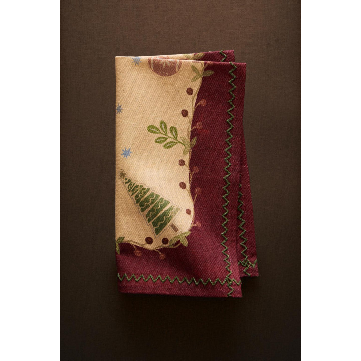 Набор рождественских салфеток с рисунком (набор из 2)