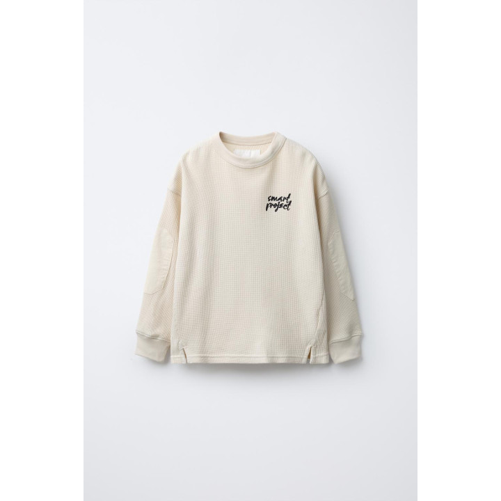 ВАФЕЛЬНАЯ ТОЛСТОВКА С НАДПИСЬЮ И НАЛОКОТНИКАМИ