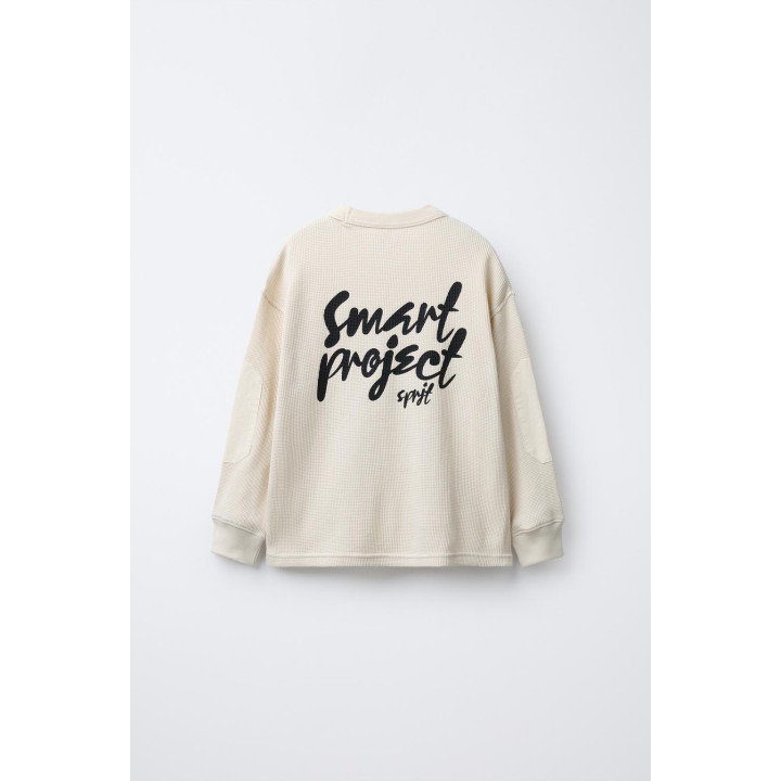 ВАФЕЛЬНАЯ ТОЛСТОВКА С НАДПИСЬЮ И НАЛОКОТНИКАМИ