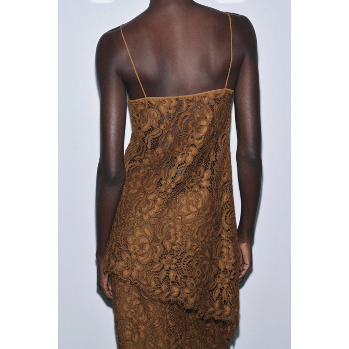 КРУЖЕВНОЙ ТОП НА БРЕТЕЛЯХ — ZW COLLECTION LIMITED EDITION