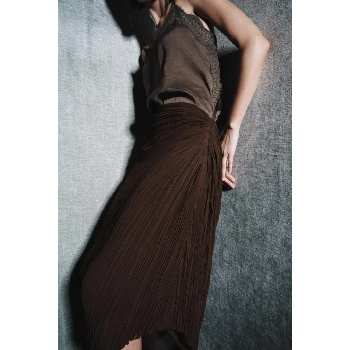 Плисированная юбка в миди zw collection