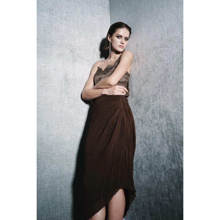 Плисированная юбка в миди zw collection