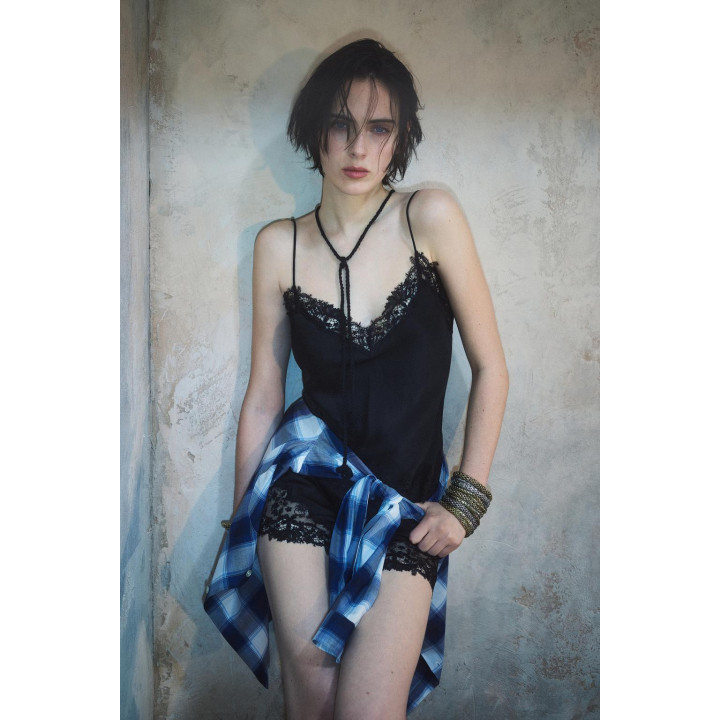 Шелковый топ-бюстье kate moss x zara