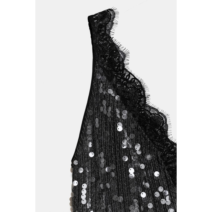 ТОП С ПАЙЕТКАМИ И КРУЖЕВОМ — ZW COLLECTION