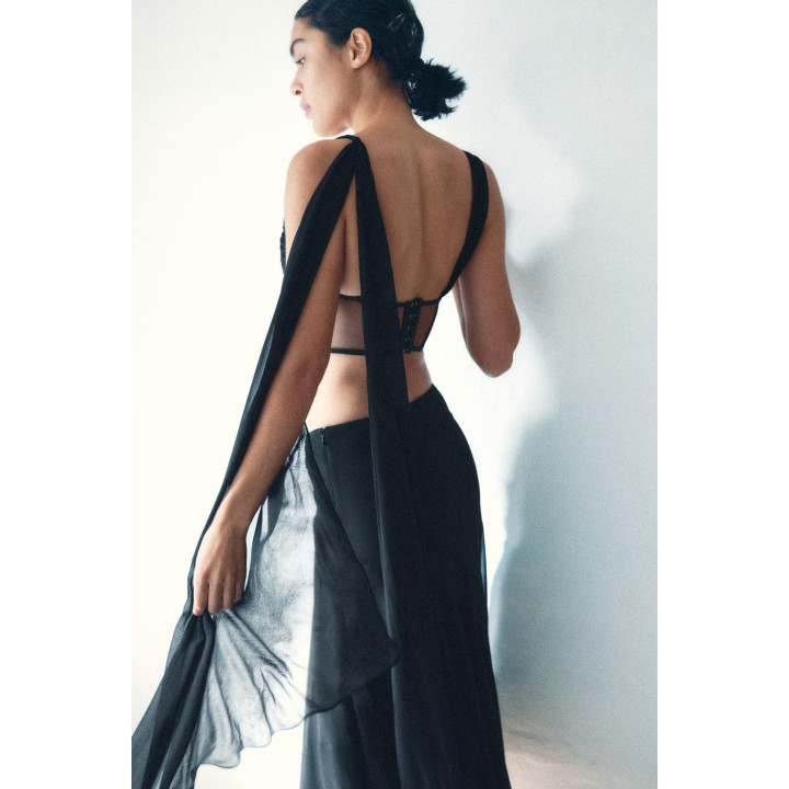 КОМБИНИРОВАННЫЙ ТОП-КОРСЕТ СО СБОРКАМИ