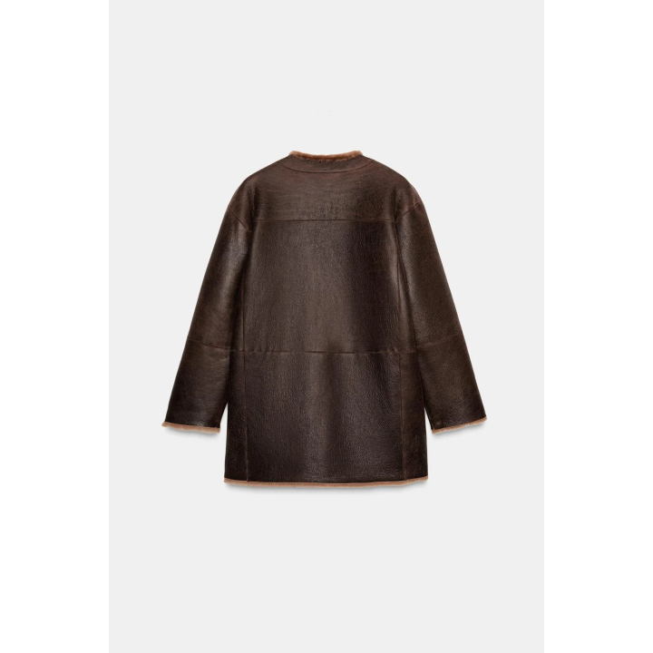 100% REVERSIBLE LEATHER COAT