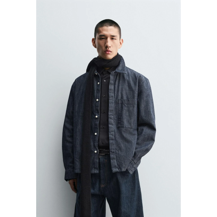 Рубашка из денима свободного кроя