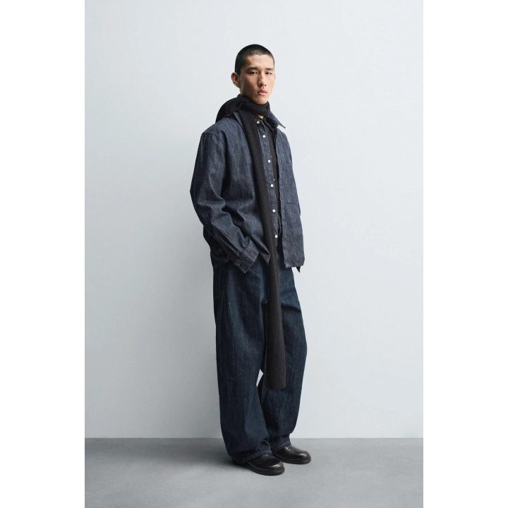 Рубашка из денима свободного кроя