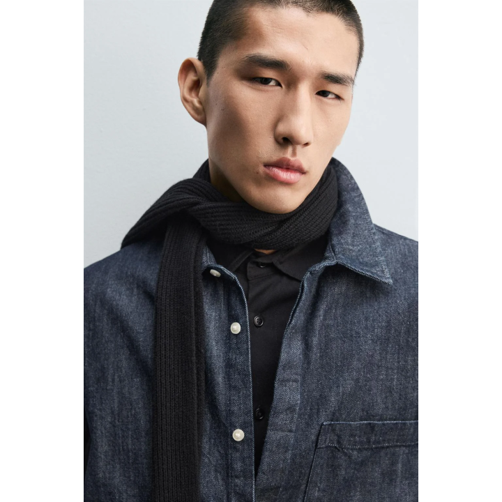 Рубашка из денима свободного кроя