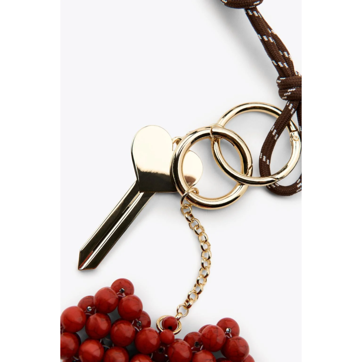 БРЕЛОК ДЛЯ КЛЮЧЕЙ С ПОДВЕСКАМИ В ФОРМЕ СЕРДЦА