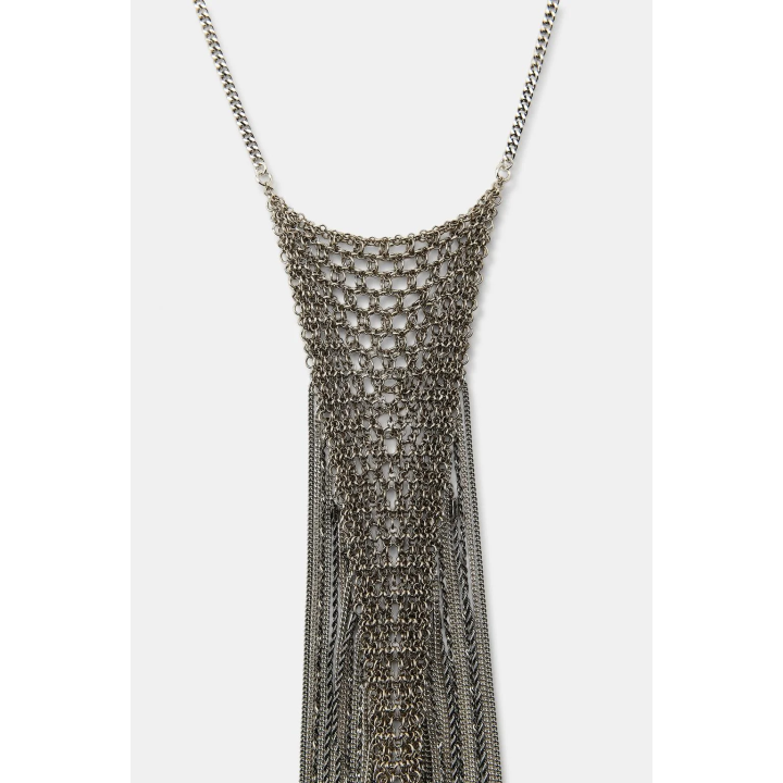 ОЖЕРЕЛЬЕ-СУМКА С ЦЕПОЧКАМИ