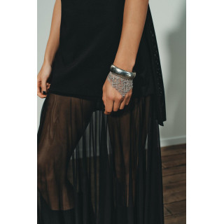 ЖЕСТКИЙ БРАСЛЕТ С ЦЕПОЧКАМИ