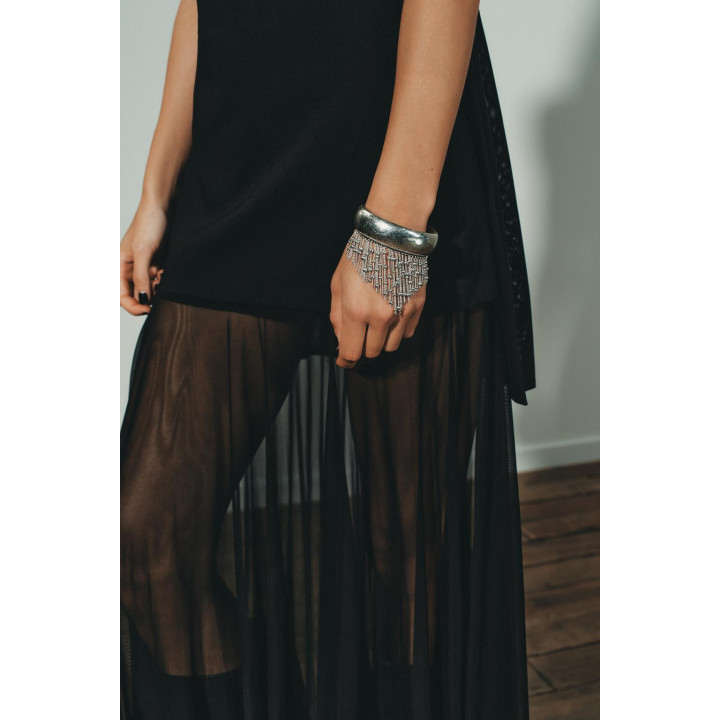 ЖЕСТКИЙ БРАСЛЕТ С ЦЕПОЧКАМИ