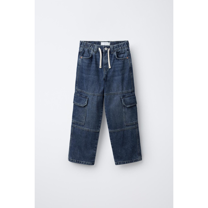 ДЖИНСЫ КАРГО С ВЫШИВКОЙ