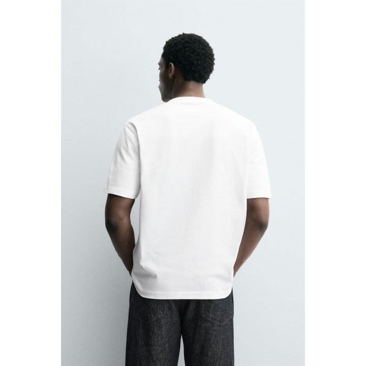 ФУТБОЛКА ИЗ ПЛОТНОГО ХЛОПКА С КОРОТКИМИ РУКАВАМИ