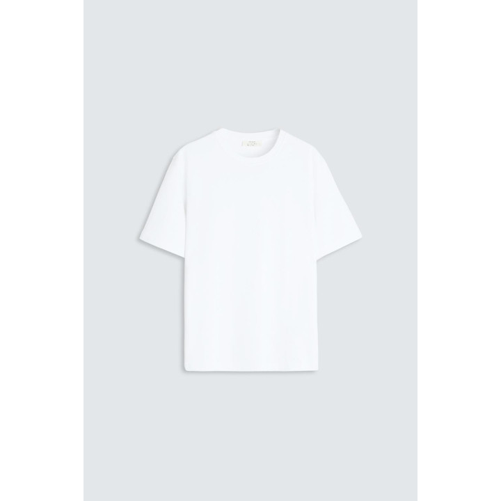 ФУТБОЛКА ИЗ ПЛОТНОГО ХЛОПКА С КОРОТКИМИ РУКАВАМИ