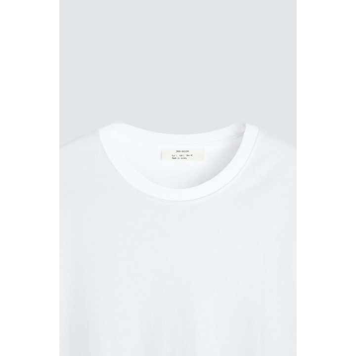 ФУТБОЛКА ИЗ ПЛОТНОГО ХЛОПКА С КОРОТКИМИ РУКАВАМИ