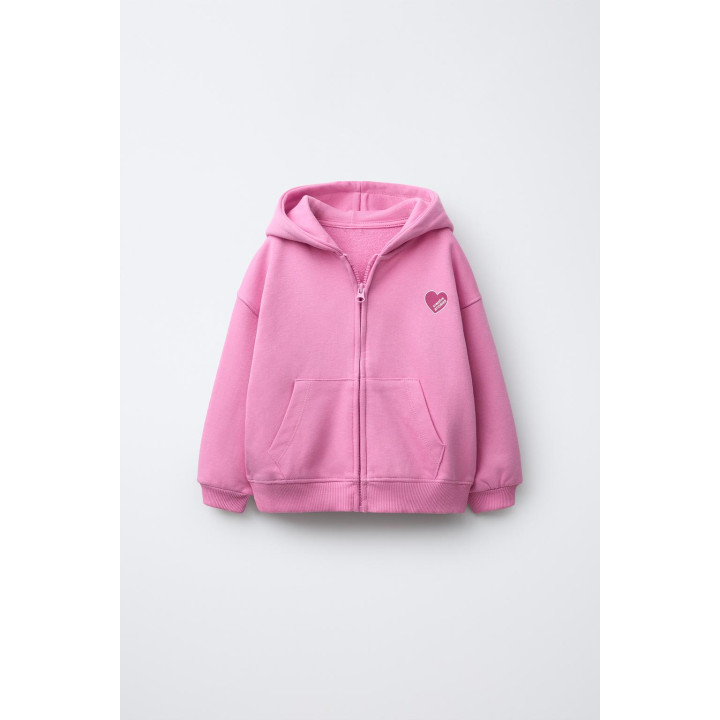 ТОЛСТОВКА НА МОЛНИИ С ПРИНТОМ «СЕРДЦЕ»