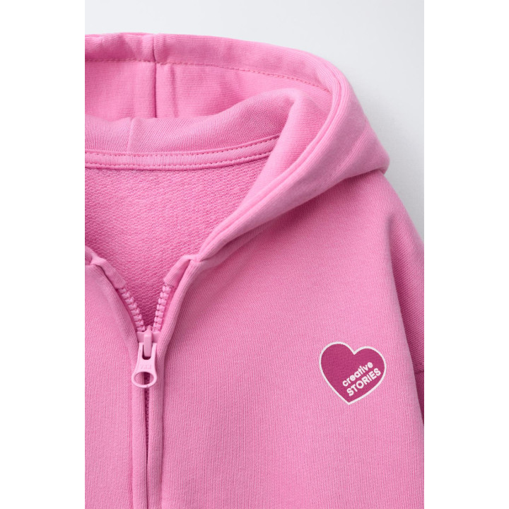 ТОЛСТОВКА НА МОЛНИИ С ПРИНТОМ «СЕРДЦЕ»