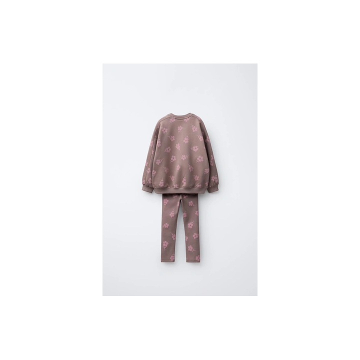 КОМПЛЕКТ ИЗ ТОЛСТОВКИ И ЛЕГИНСОВ С ЦВЕТОЧНЫМ ПРИНТОМ