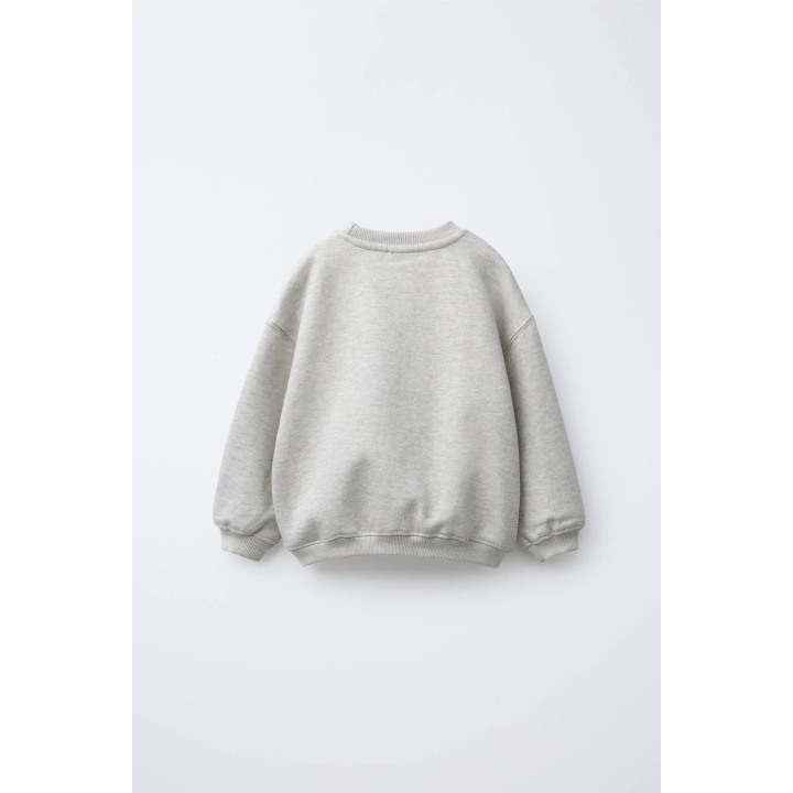 ТОЛСТОВКА В СТИЛЕ VARSITY С АППЛИКАЦИЕЙ ИЗ МАХРОВОЙ ТКАНИ