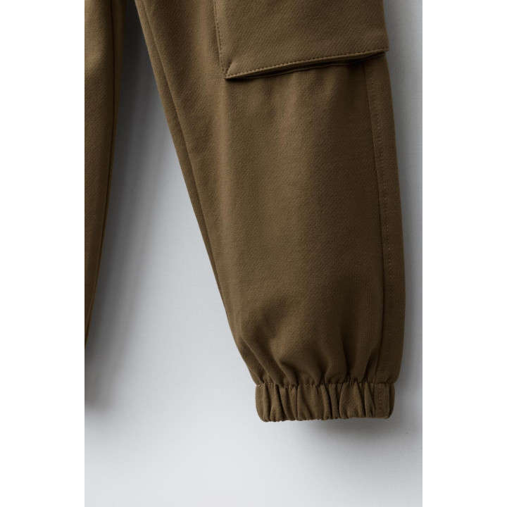 БРЮКИ-КАРГО ДЖОГГЕРЫ ИЗ МЯГКОЙ ТКАНИ