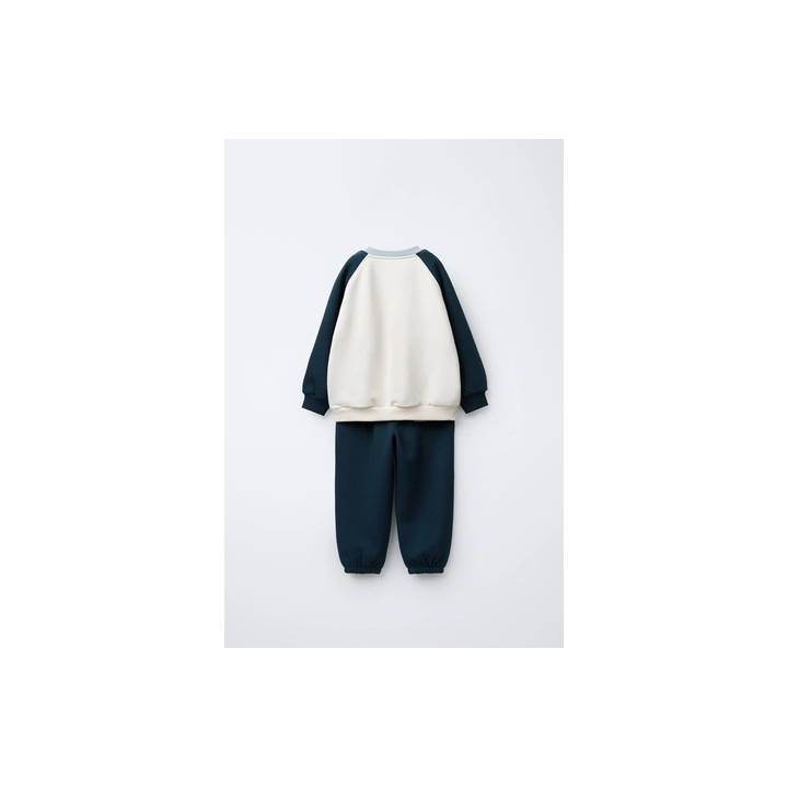 КОМПЛЕКТ ДЛЯ БЕГА: ТОЛСТОВКА И БРЮКИ-ДЖОГГЕРЫ COLOR BLOCK С МЕДВЕЖОНКОМ