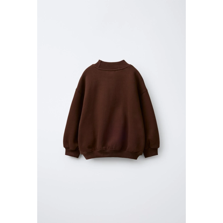 ОДНОТОННАЯ ТОЛСТОВКА С ВОРОТНИКОМ-СТОЙКОЙ