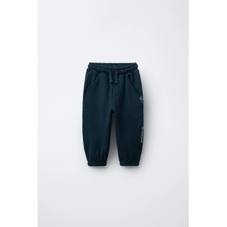 ТРИКОТАЖНЫЕ БРЮКИ-ДЖОГГЕРЫ С НАДПИСЬЮ