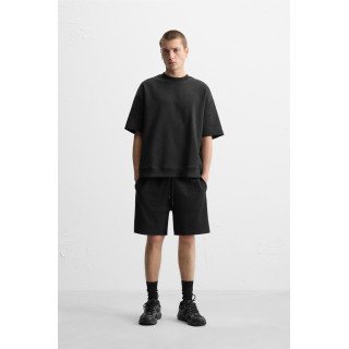 Бермуды с текстурой интерлок и укороченным покроем