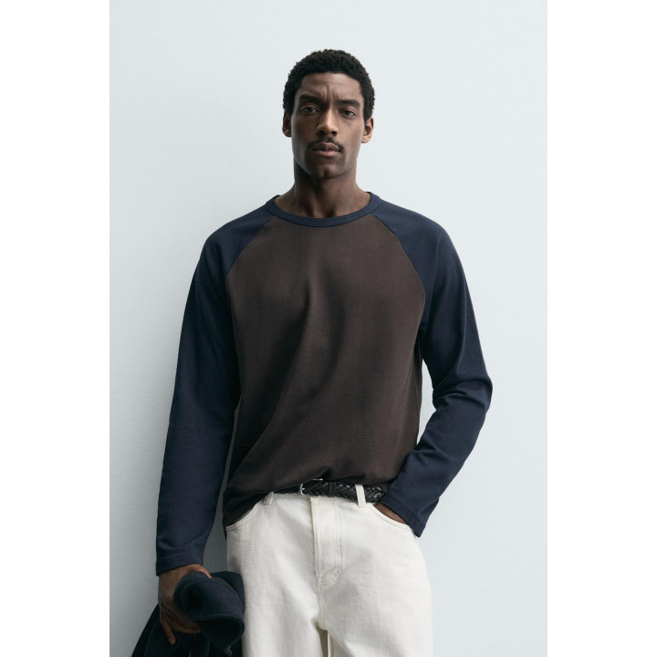 ФУТБОЛКА КОЛОР-БЛОК С РУКАВАМИ РЕГЛАН