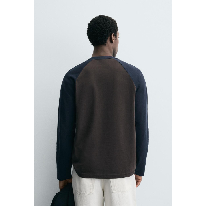 ФУТБОЛКА КОЛОР-БЛОК С РУКАВАМИ РЕГЛАН