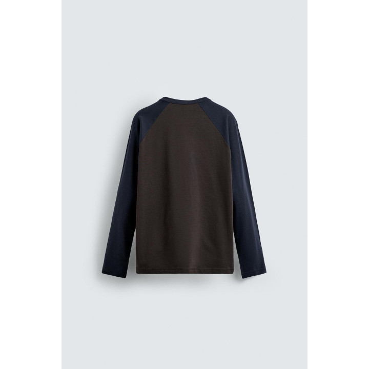 ФУТБОЛКА КОЛОР-БЛОК С РУКАВАМИ РЕГЛАН