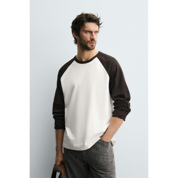 ФУТБОЛКА КОЛОР-БЛОК С РУКАВАМИ РЕГЛАН