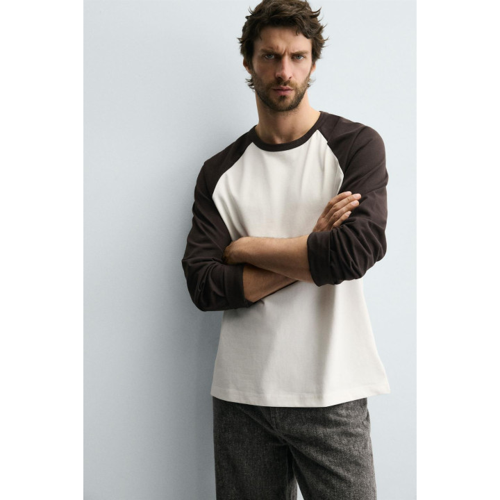 ФУТБОЛКА КОЛОР-БЛОК С РУКАВАМИ РЕГЛАН