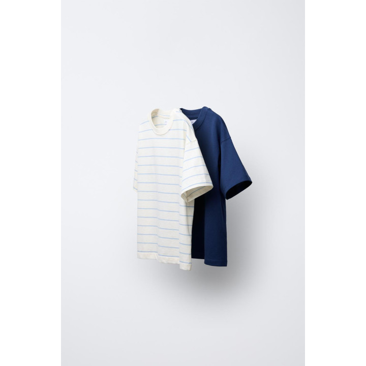 НАБОР ИЗ ДВУХ ОДНОТОННЫХ ФУТБОЛОК И В ПОЛОСКУ