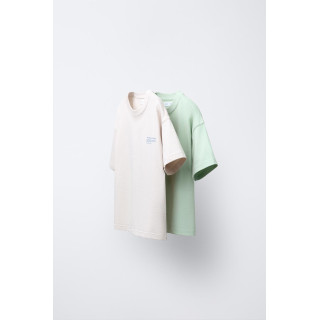 НАБОР ИЗ ДВУХ ФУТБОЛОК С ТЕКСТОВЫМ ПРИНТОМ